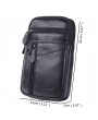 Multi-functional Genuine Leather 7 Inch Phone Bag Waist Bag Crossbody Bag For Men