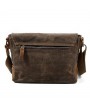 Vintage Canvas Genuine Leather Waterproof Shoulder Bag Messenger Bag Crossbody Bag For Men