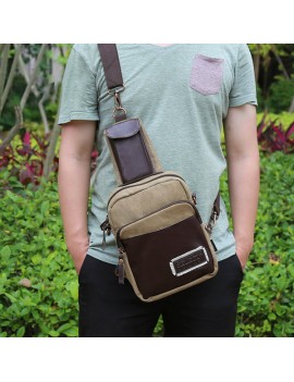 Vintage Canvas Large Capacity Shoulder Bag Crossbody Bag For Men