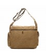 Vintage Casual Canvas Large Capacity Multi-pocket Crossbody Bag For Men