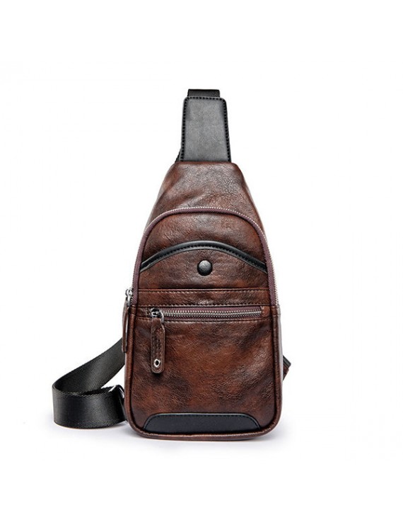 Vintage Casual Chest Bag Sling Bag Crossbody Bag For Men