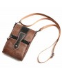 Vintage Multi-functional 6 Inch Phone Bag Waist Bag Multi-pocket Crossbody Bag For Men