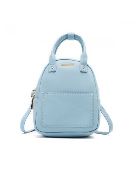 Faux Leather Cute Candy Color Shoulder Bag Backpack For Women