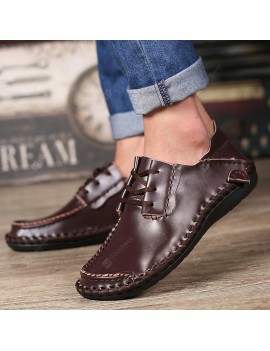 Men Shoes Large Size Casual Shoes British Style Handmade Leather for Business Suits