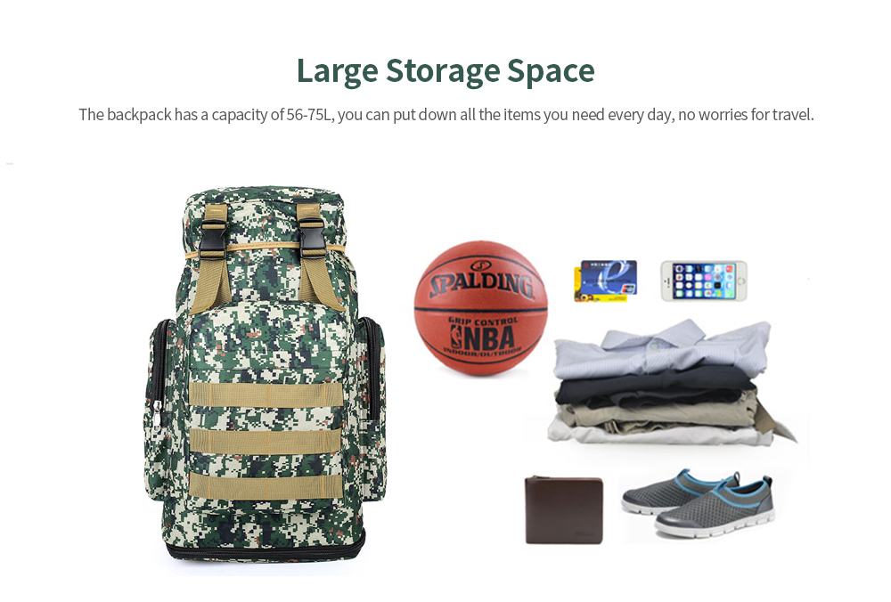 Large Capacity Outdoor Backpack Mountaineering Bag Large Space Large Capacity Outdoor Backpack Mountaineering Bag Large Space